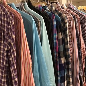 Collection of 17 button downs: Boss, R Graham, etc